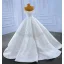 High End Elegante Ivory / Creme Handgefertigt Perlenstickerei Pailletten Brautkleider / Hochzeitskleider 2022 Ballkleid Bandeau Ärmellos Rückenfreies Lange Hochzeit