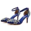 Sexy Silber Strass Brautschuhe 2023 7 cm Stilettos Knöchelriemen Spitzschuh Hochzeit Sandaletten Hochhackige