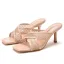 Modest / Simple Beige Casual Womens Sandals 2022 7 cm Stiletto Heels Open / Peep Toe Sandals High Heels