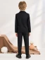 5-piece Black Long Sleeve Wedding Boys Wedding Suits 2024 Coat Pants Shirt Tie Vest