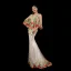 High-end Multi-Colors Embroidered Flower Evening Dresses 2023 Trumpet / Mermaid V-Neck 3/4 Sleeve Sweep Train Evening Party Formal Dresses
