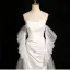 Schlicht Satin Weiß Meerjungfrau Brautkleider / Hochzeitskleider 2024 Bandeau Ärmellos Rückenfreies Sweep / Pinsel Zug Hochzeit