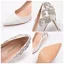 Charmant Witte Rhinestone Bruidsschoenen 2023 7 cm Naaldhakken / Stiletto Spitse Neus Huwelijk Pumps Hoge Hakken