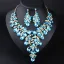 Exaggerated Fuchsia Prom Necklaces 2023 Quinceañera Metal Earrings Necklace Accessories
