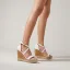 Vintage / Retro Summer Black Street Wear Waterproof Womens Sandals 2023 Ankle Strap 11 cm Wedges Open / Peep Toe Sandals