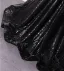 Scintillantes Noire Paillettes Robe De Bal 2024 Princesse Encolure Carrée Manches Courtes Dos Nu Longue Promo Robe De Ceremonie