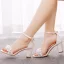 Sexy White Lace Flower Pearl Wedding Shoes 2023 Ankle Strap 7 cm Stiletto Heels Open / Peep Toe Wedding Sandals High Heels