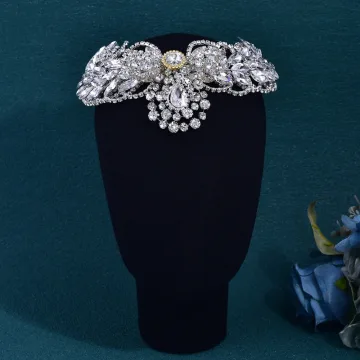 Charmant Argenté Faux Diamant Alliage Mariage Accessoire Cheveux Mariage 2024