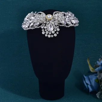 Charmant Zilveren Rhinestone Legering Huwelijk Bruids Haaraccessoires 2024
