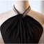 Unusual Black Evening Dresses 2023 Ball Gown Halter Sleeveless Backless Floor-Length / Long Evening Party Formal Dresses
