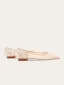 Charming Champagne Lace Flower Leather Flat Wedding Shoes 2025 Pointed Toe Wedding High Heels