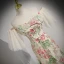Schöne Multifarben Spitze Blumen Perlenstickerei Perle Pailletten Ballkleider 2023 Off Shoulder A Linie Kurze Ärmel Rückenfreies Lange Festliche Kleider