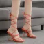 Roman Sexy White Street Wear Summer Crystal Womens Sandals 2022 Ankle Strap 11 cm Stiletto Heels Open / Peep Toe Sandals High Heels