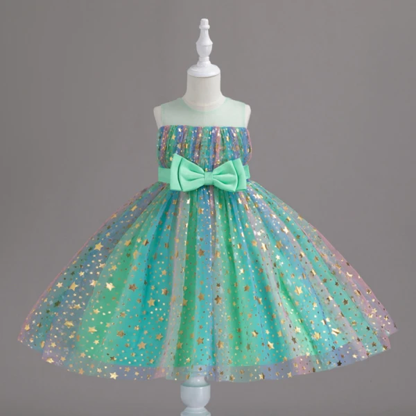 Bling Bling Blushing Pink Star Sequins Birthday Short Flower Girl Dresses 2024 Ball Gown Scoop Neck Sleeveless Bow Sash