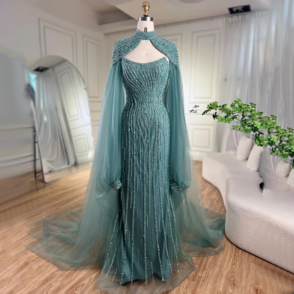 Trumpet/Mermaid High Neck Simple Prom Evening Dresses