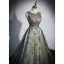 Bling Bling Dark Green Multi-Colors Sequins Prom Dresses 2022 Ball Gown Scoop Neck Sleeveless Backless Floor-Length / Long Prom Formal Dresses