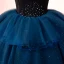 Elegant Navy Blue Sequins Rhinestone Birthday Flower Girl Dresses 2023 Ball Gown Scoop Neck Sleeveless Backless Floor-Length / Long