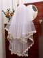 Elegant White Lace Flower 1 m Wedding Veils 2025