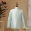 Sage Green Lace Flower Pearl Long Sleeve 6-piece Boys Wedding Suits 2025 Body Jewellery Coat Pants Shirt Tie Vest Wedding