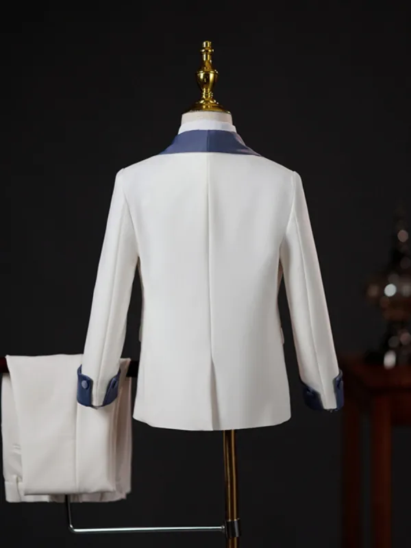 Fashion Ivory 4-piece Prom Boys Wedding Suits 2023 Coat Pants Shirt Tie