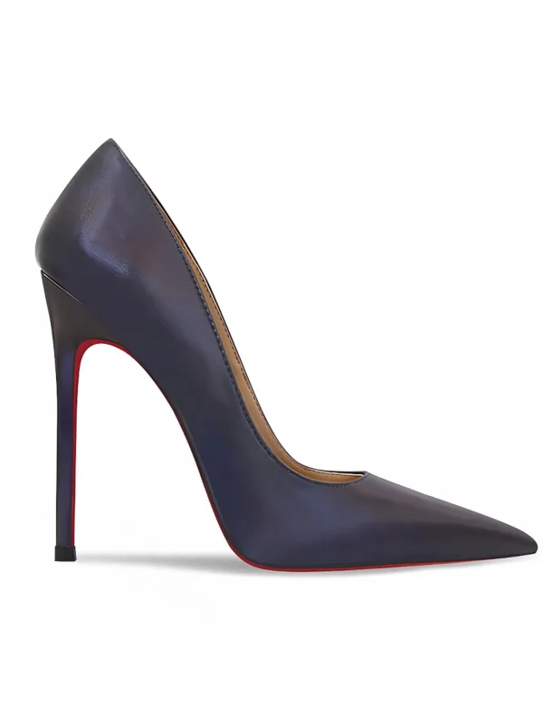 Chic / Belle Violet Cuir Soirée Escarpins 2026 12 cm Talons Aiguilles À Bout Pointu Escarpins Talons Hauts