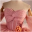 Fashion Blushing Pink Appliques Cascading Ruffles Prom Dresses 2024 Ball Gown Off-The-Shoulder Short Sleeve Backless Sweep Train Prom Formal Dresses