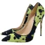 Chic / Beautiful Green Camouflage Prom Pumps High Heels 2023 Leather 12 cm Stiletto Heels Pointed Toe Pumps