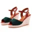 Chic / Beautiful Beach Street Wear Dark Green Braid Womens Sandals 2025 9 cm Wedges Open / Peep Toe Sandals