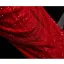 Sexy Red Glitter Evening Dresses 2025 Trumpet / Mermaid Off-The-Shoulder Short Sleeve Backless Floor-Length / Long Evening Party Formal Dresses