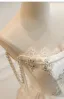 Amazing / Unique Crystal Ivory Satin Wedding Dresses 2025 A-Line / Princess U-Neck Beading Crossed Straps Sweep Train Sleeveless