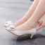 Schöne Weiß Freizeit Schleife Pumps 2023 5 cm Stilettos Spitzschuh Pumps Hochhackige
