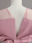 Bling Bling Blushing Pink Star Sequins Birthday Short Flower Girl Dresses 2024 Ball Gown Scoop Neck Sleeveless Bow Sash