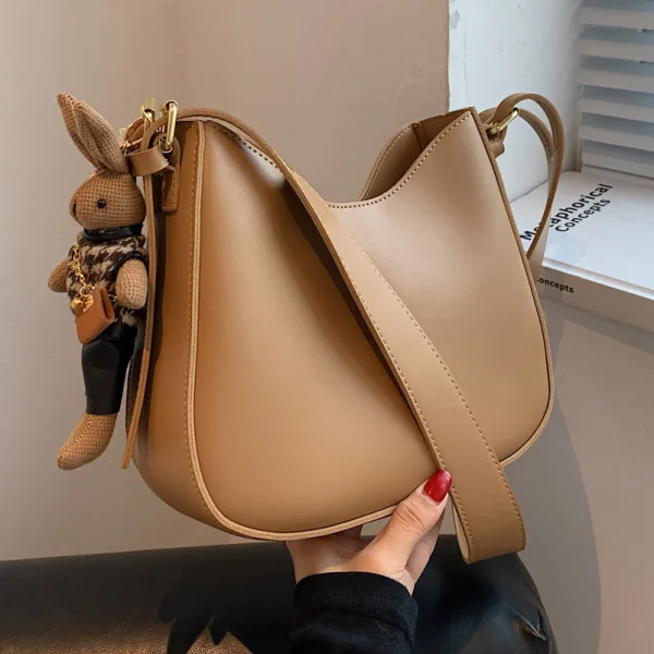 Vintage Koffie Straatkleding PU Handtas 2024