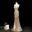 Sexy Glitzernden Champagner Pailletten Abendkleider 2025 Meerjungfrau Bandeau Ärmellos Rückenfreies Lange Abend Festliche Kleider
