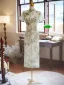 Chinese style Summer Sage Green Printing Floor-Length / Long Cheongsam 2024 Trumpet / Mermaid High Neck Short Sleeve