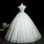 Fashion Sky Blue Beading Sequins Prom Dresses 2022 Ball Gown Ruffle Off-The-Shoulder Sleeveless Backless Floor-Length / Long Prom Formal Dresses