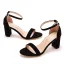 Enkla Röd Gatukläder Casual Mocka Sandaler Dam 2023 Ankelband 7 cm Tjocka Klackar Peep Toe Sandaler Högklackade