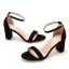 Sexy Rot Abend Sandalen Damen 2025 Knöchelriemen 7 cm Thick Heels Peeptoes Sandaletten Hochhackige
