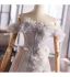 Chic / Belle Gris Appliques Paillettes Robe De Bal 2025 Princesse De l'épaule Sans Manches Dos Nu Longue Robe De Ceremonie
