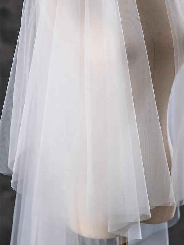 Simple Blanche 1 m Tulle Voile De Mariée 2025