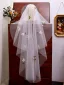 Elegant White Embroidered 1.5 m Tulle Wedding Veils 2025