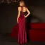 Sexy Burgunderrot Satin Pailletten Abendkleider 2023 Meerjungfrau Neckholder Ärmellos Rückenfreies Gespaltete Front Lange Abend Festliche Kleider