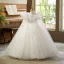 Elegant White Pearl Rhinestone Appliques Birthday Flower Girl Dresses 2025 Ball Gown With Cloak Scoop Neck Puffy Short Sleeve Floor-Length / Long