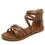 Simple Noire Plage Désinvolte Plate Sandales Femme 2022 Été Bride Cheville Peep Toes / Bout Ouvert Sandales