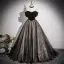 Sexy Black Glitter Prom Dresses 2024 Ball Gown Strapless Sleeveless Backless Floor-Length / Long Prom Formal Dresses