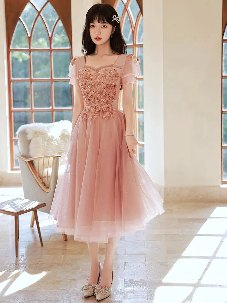 slim fit dress slacks Zapaka Women Cute White Bateau Short Graduation Dress Long Sleeves Lace-Up Back Commencement Dress with Lace, White / US4 main image 0