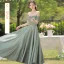 Simple Vert Cendré Satin Robe Demoiselle D'honneur 2022 Princesse Manches Courtes Dos Nu Noeud Longue Robe Demoiselle D'honneur