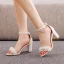 Sexy White Lace Flower Pearl Wedding Shoes 2023 Ankle Strap 7 cm Stiletto Heels Open / Peep Toe Wedding Sandals High Heels