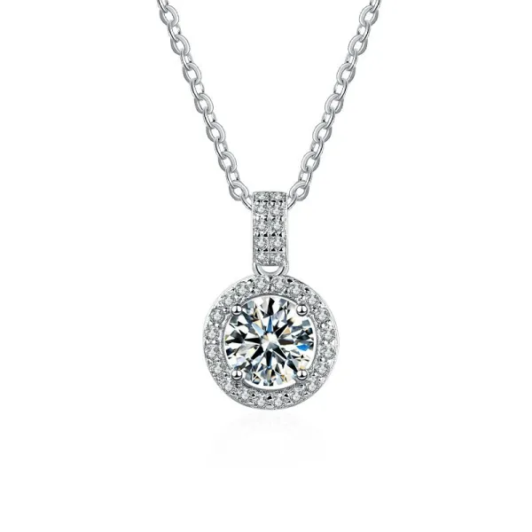 Modest / Simple Silver Sterling Silver Rhinestone Necklaces Accessories 2023