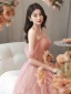 Charming Blushing Pink Beading Pleated Evening Dresses 2023 A-Line / Princess Off-The-Shoulder Sleeveless Backless Floor-Length / Long Evening Party Formal Dresses